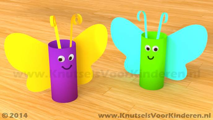 nieuwigheid Komkommer Sentimenteel Vlinder van wc rol - Knutsels Voor Kinderen - Leuke Ideeën om te Knutselen  met Duidelijke Uitleg